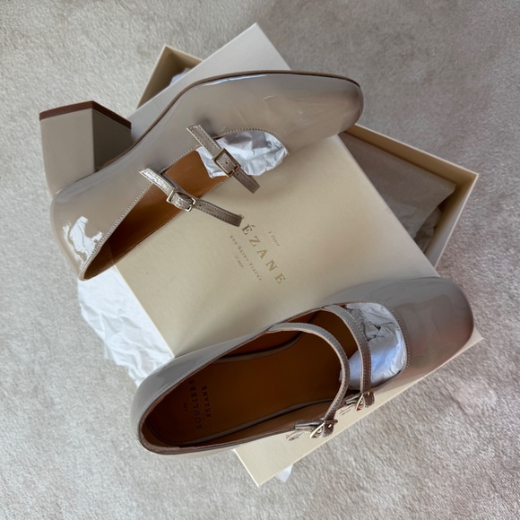 Sezane Soline Mary Janes Light Beige Varnish - Size 6,5 - Picture 4 of 5